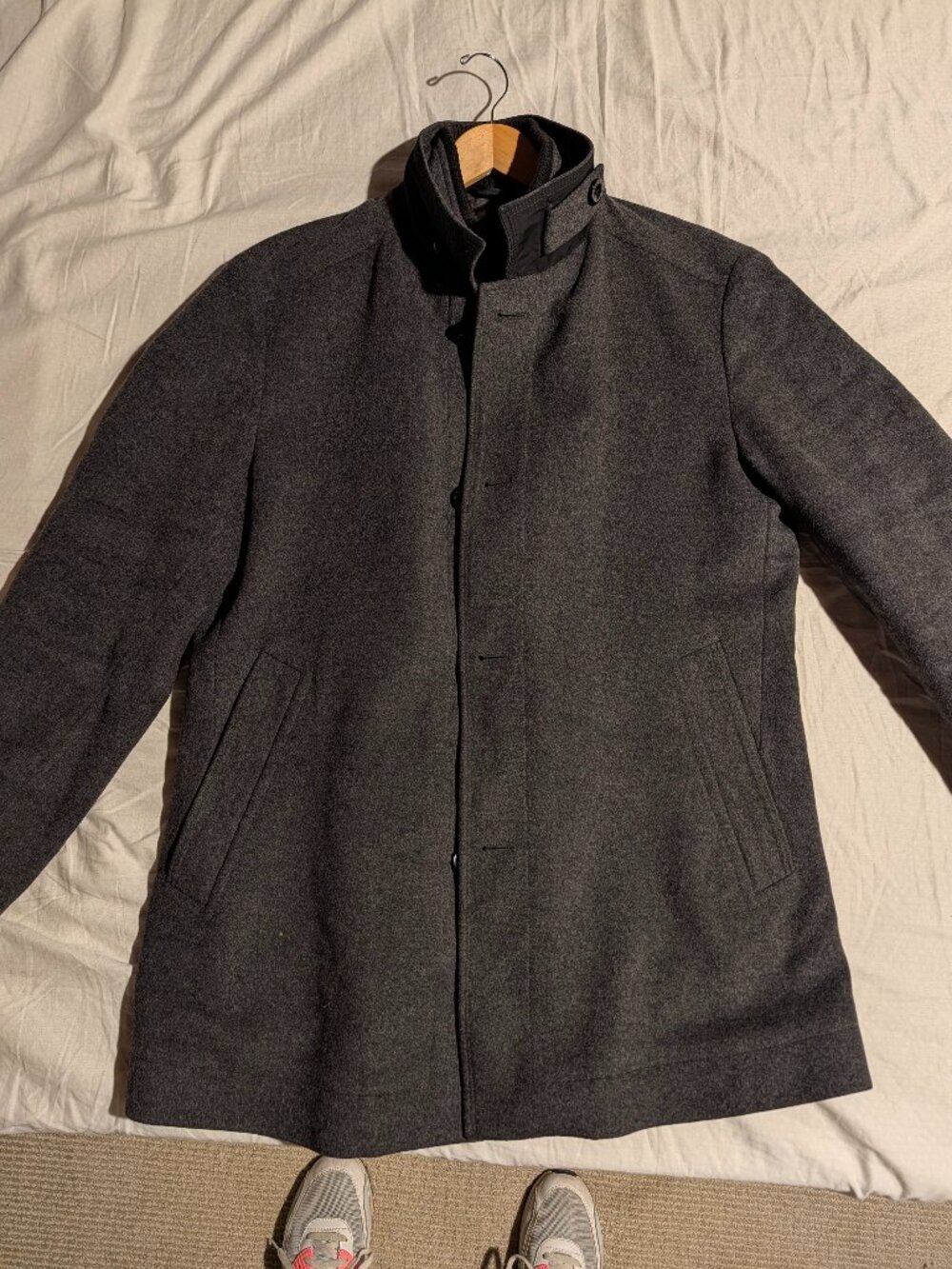 Hugo Boss Peacoat - Gray - Mens - 42